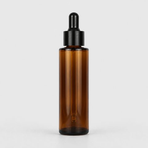 Frasco de vidrio ámbar con gotero · 50 mL