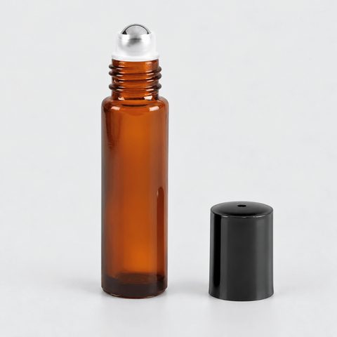Amber roll-on bottle · 10 mL